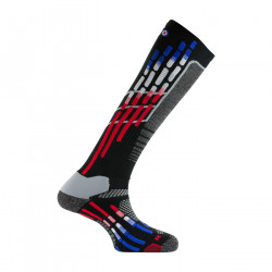 Chaussettes hautes expert noir tricolore