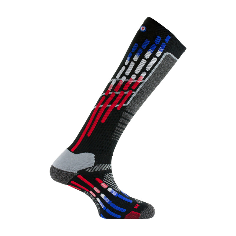 Chaussettes hautes expert noir tricolore