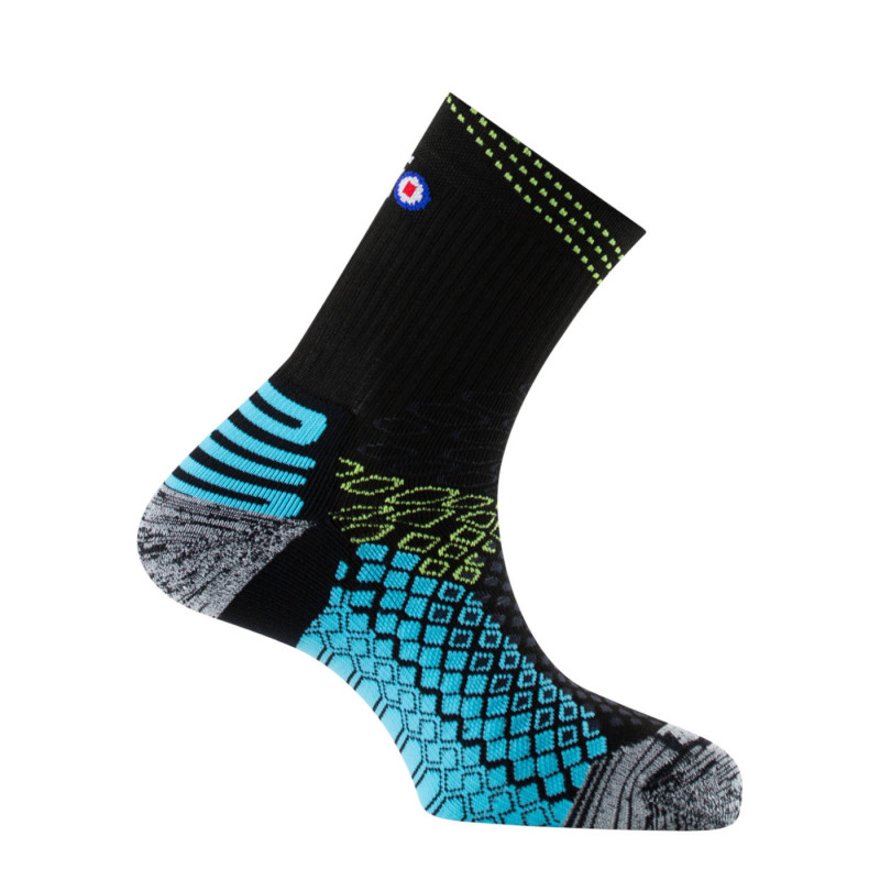 chaussettes de trail écologiques - turquoise