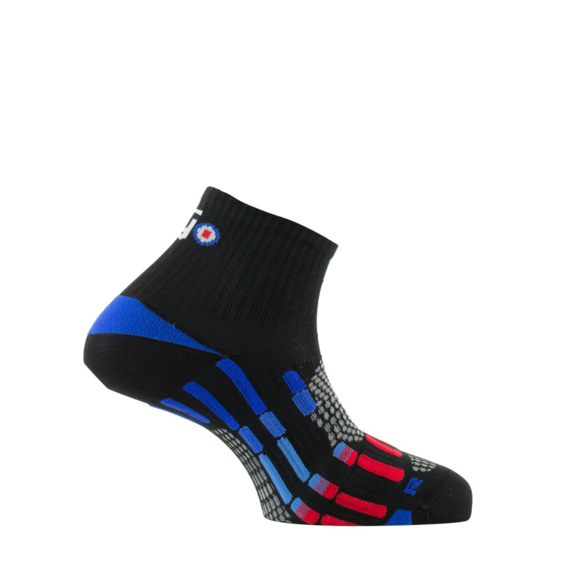 Chaussette courte noir tricolore