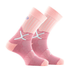 Pack de 2 paires de chaussettes randonnée trekking ROSE