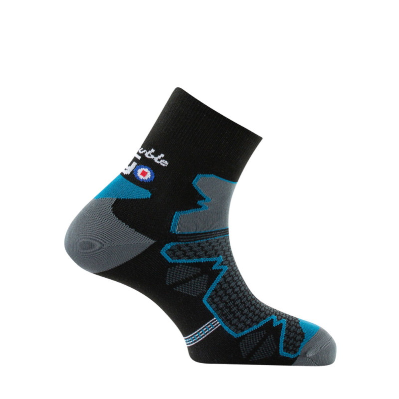 chaussette courte double noir bleu gris