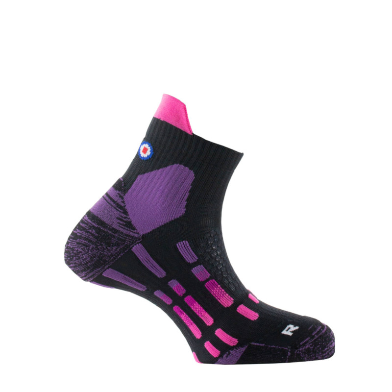 Socquettes Pody Air Trail Silver noir et violet