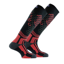 pack de chaussettes hautes noir et rouge corail chaudes et confortables