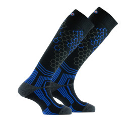 pack de chaussettes hautes noir et bleu corail chaudes et confortables