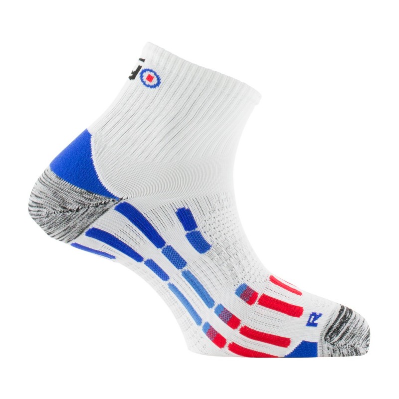Chaussette running Pody Air Run BLANCHE TRICOLORE
