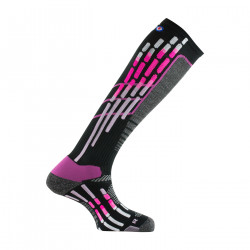 Chaussettes hautes expert noir rose